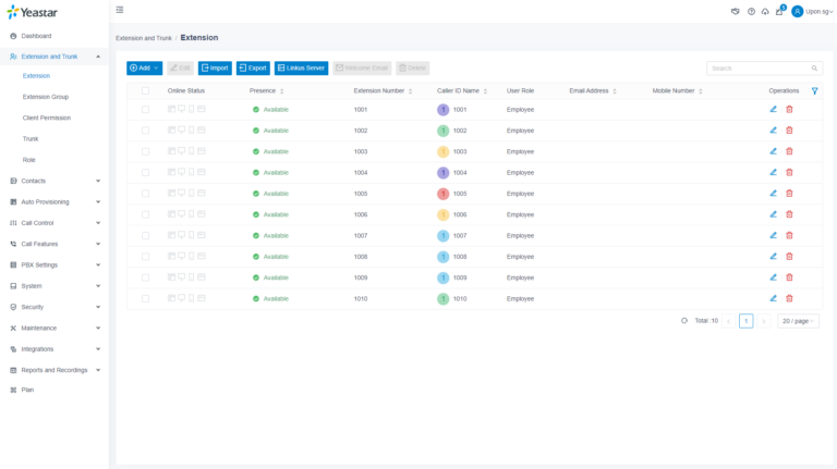 Cloud Pbx Singapore - Extensions